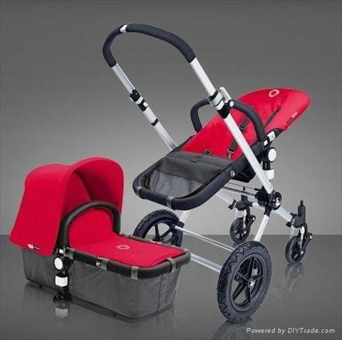 Bugaboo Cameleon Stroller,Bugaboo Prams with Pink Top and Red Base 4