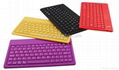 Silicon bluetooth keyboard with leather case for ipad  2