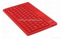 Silicon bluetooth keyboard with leather case for ipad  3