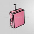 Professional Portable Cosmetic case with trolly, legs and light DB9608K 3