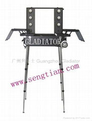 Aluminum Makeup Station with legs, trolly and light  FB9616K