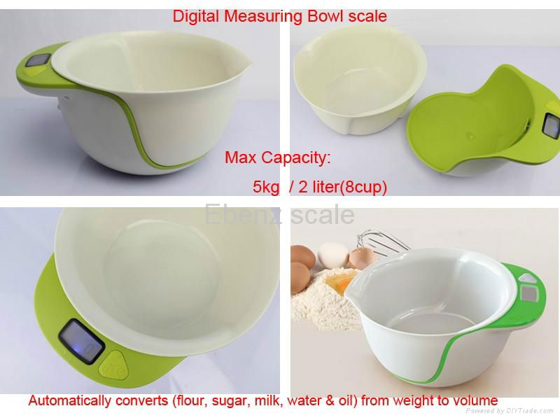 Digital mixing bowl kitchen scale