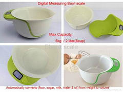 Digital mixing bowl kitchen scale