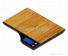 5kg kitchen home scale with bamboo platform