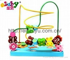 wooden beads game with butterfly