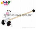 wooden push along toy with monkey 4