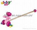 wooden push along toy with elephant 1