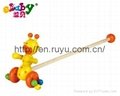 wooden push along toy with elephant 3