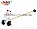 wooden push along toy with elephant 4