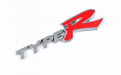 Car Emblem TYPER Letter emblem