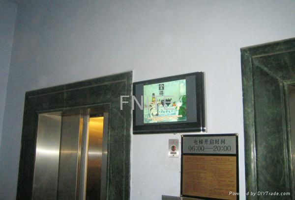 Fnite lift entrance lcd advertisement media