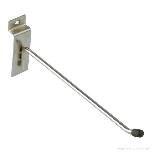 Slatwall metal accessories-GCSA-003 slatted panel chrome single hook