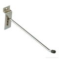 Slatwall metal accessories-GCSA-003 slatted panel chrome single hook 1