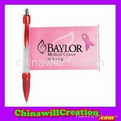 Plastic banner pen 