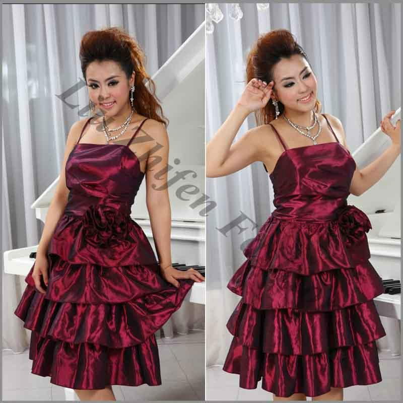 Factory direct wholesale taffeta short evening dress