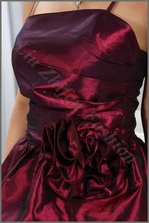 Factory direct wholesale taffeta short evening dress 5