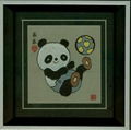 A panda about olympic Brocade