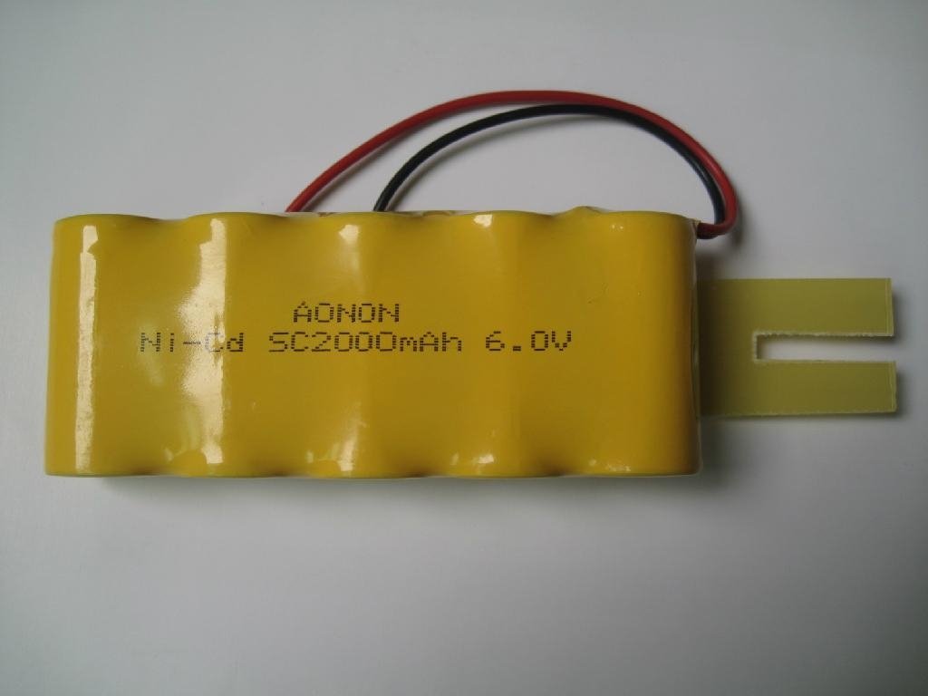 6V SC 2000mAh NiCD Rechargeable Battery Pack 