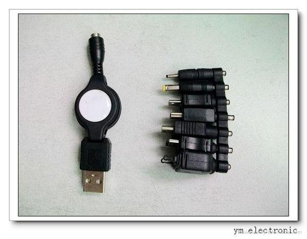 USB retractable cable with charge adapter  4