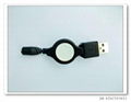 USB AM to 3.5 DC female adapter retractable cable  1