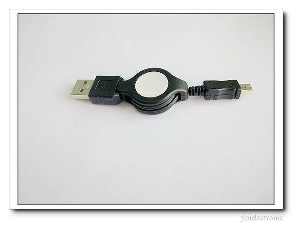 USB AM to V3 MINI 5P retractable cable 