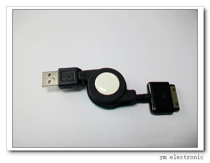 USB AM retractable cable charge for Iphone
