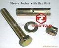 sleeve anchor with hex nut.DIN/ANIS 2