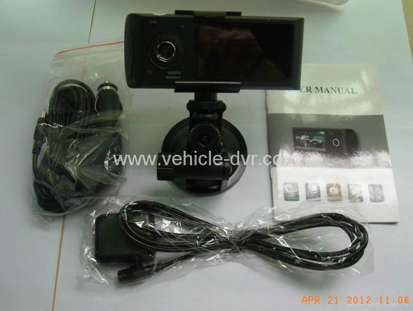 X3000  Dual cameras Car DVR Car Black Box with GPS/google map 3