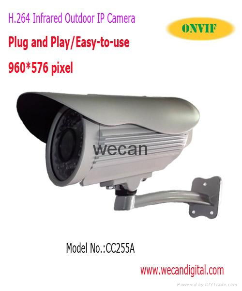 H.264 650TVL CCD Outdoor Infrared IP Camera