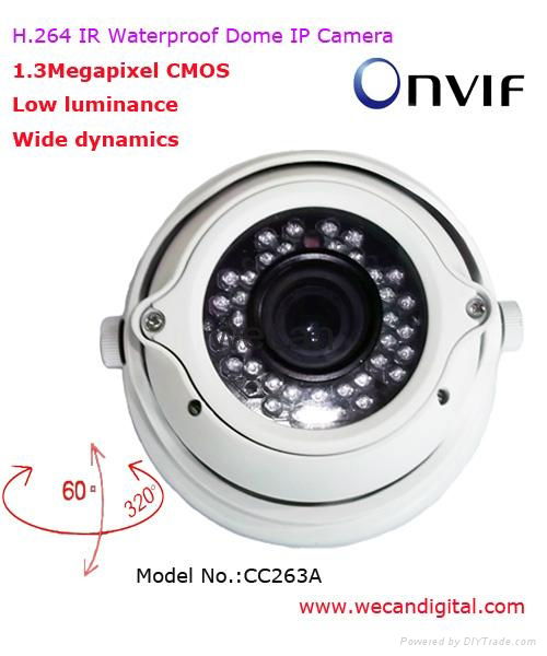 H.264 1.3Megapixel Infrared Weatherproof Dome Network Camera 2