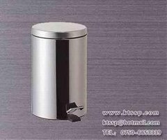 Stainless steel rounded lid trash can