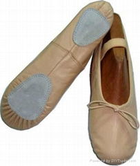 Canvas ballet shoes of full sole