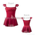 Chiffon skirted leotard