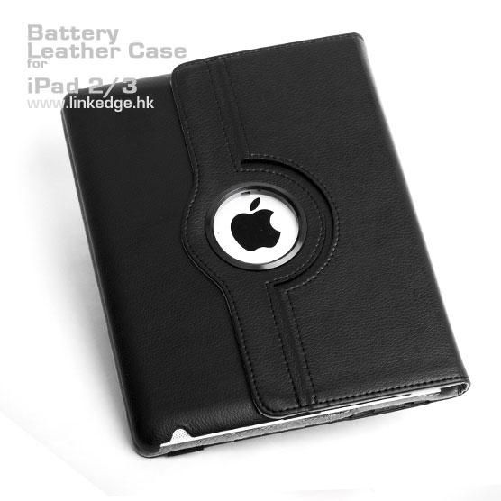 360 Degree Rotating iPad 3 Leather case with 4500mAh Battery 3