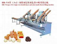 HR-V4 type (3+2) single-row double layer and color multi-flavor filling machine