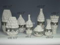 silver white ceramic craft vases