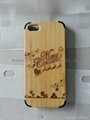 real wood + rubber case for iphone 2