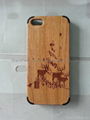 real wood + rubber case for iphone 3