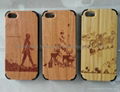 real wood + rubber case for iphone 4