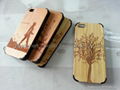 real wood + rubber case for iphone 5