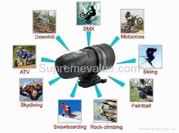 Promotion! helmet waterproof sport/action camera with AV OUT 2