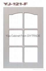 PVC faced cabinet door with glass