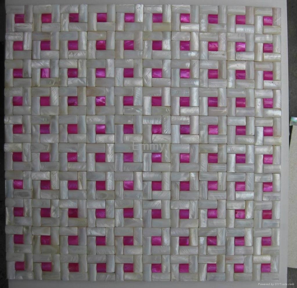 2011 Convex Natural Freshwater Shell Mosaic Tile 2