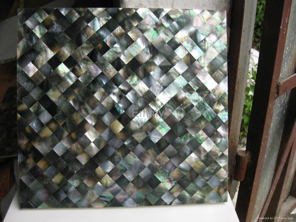 Square Black lip Mop Shell Mosaic Tile