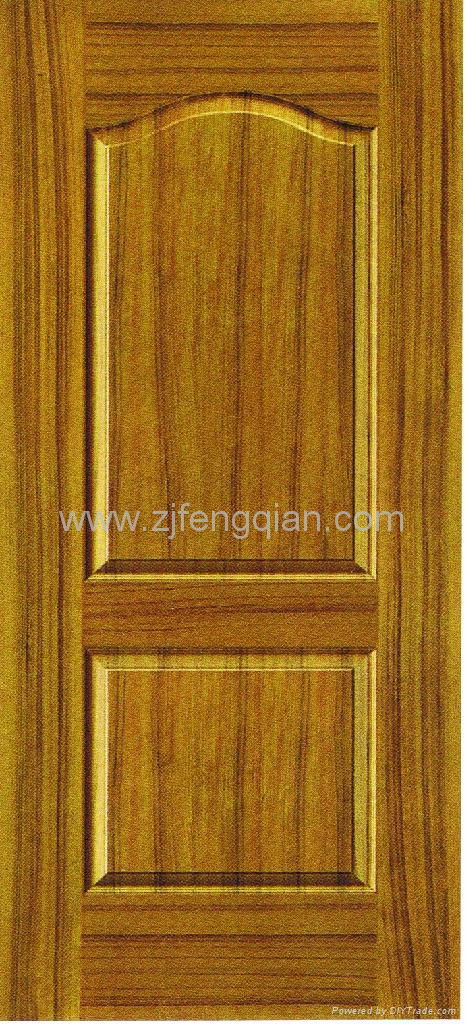 MDF/HDF Teak wood veneer molded door skin 2