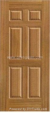MDF/HDF Teak wood veneer molded door skin 5
