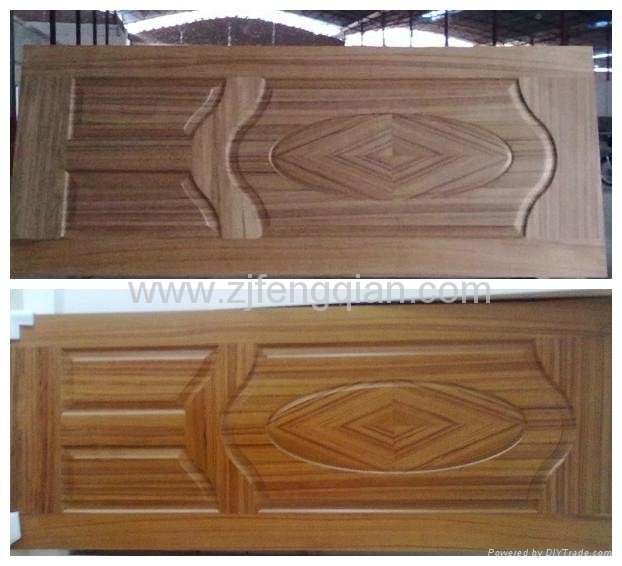 MDF/HDF teak wood veneer molded door skin