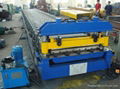 Colored steel arc plate forming machine