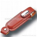 leather usb flash disk,leather usb key, promotional leather usb gift,  2