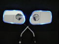 Motorcycle rearview mirriors with MP3 and FM  and blue lightsghts 1